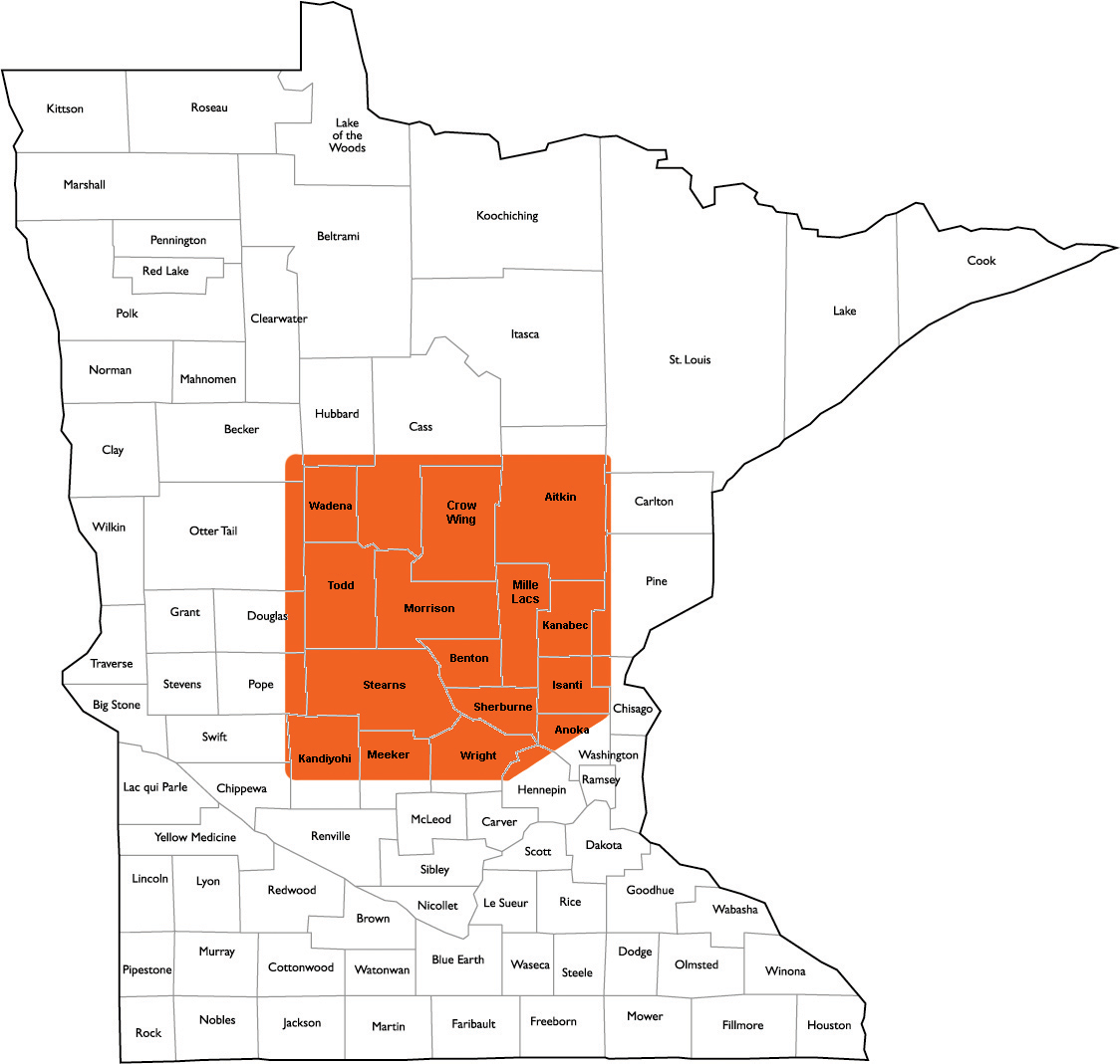 J&L Insurance Services Territory Map